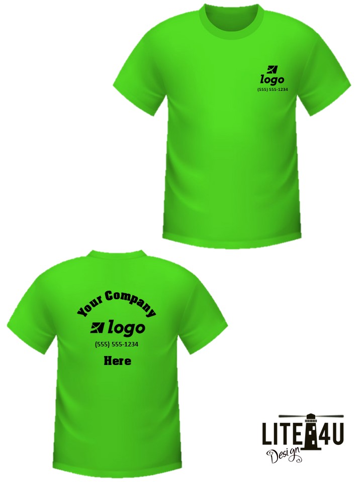 Personalized / Customized T-shirts - Safety yellow - Company Logo