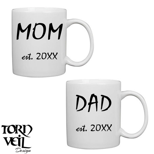 Mom & Dad est. Pair Coffee Mug - 11 oz